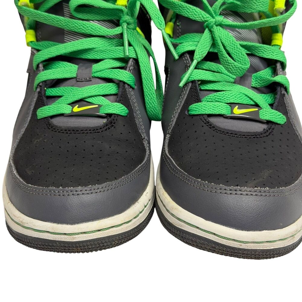 Nike Court Invader High Top Sneakers Basketball Shoes Boys Gray Green 7 Y - Picture 7 of 14